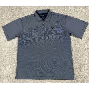 Nike Polo Shirt Men Extra Large Bue Striped Short Sleeve Venetian Las Vegas Golf